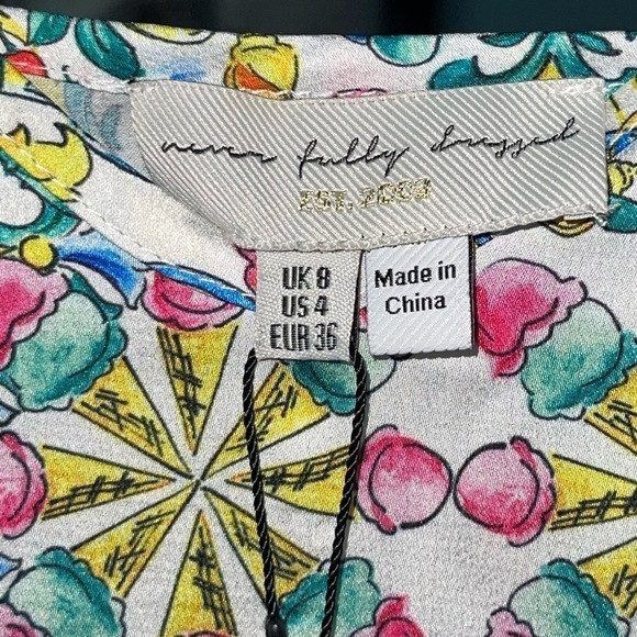 NEW NEVER FULLY DRESSED Dolce Gabbana Majorca Print Paola Tile Print Camisole 4 - Picture 6 of 8